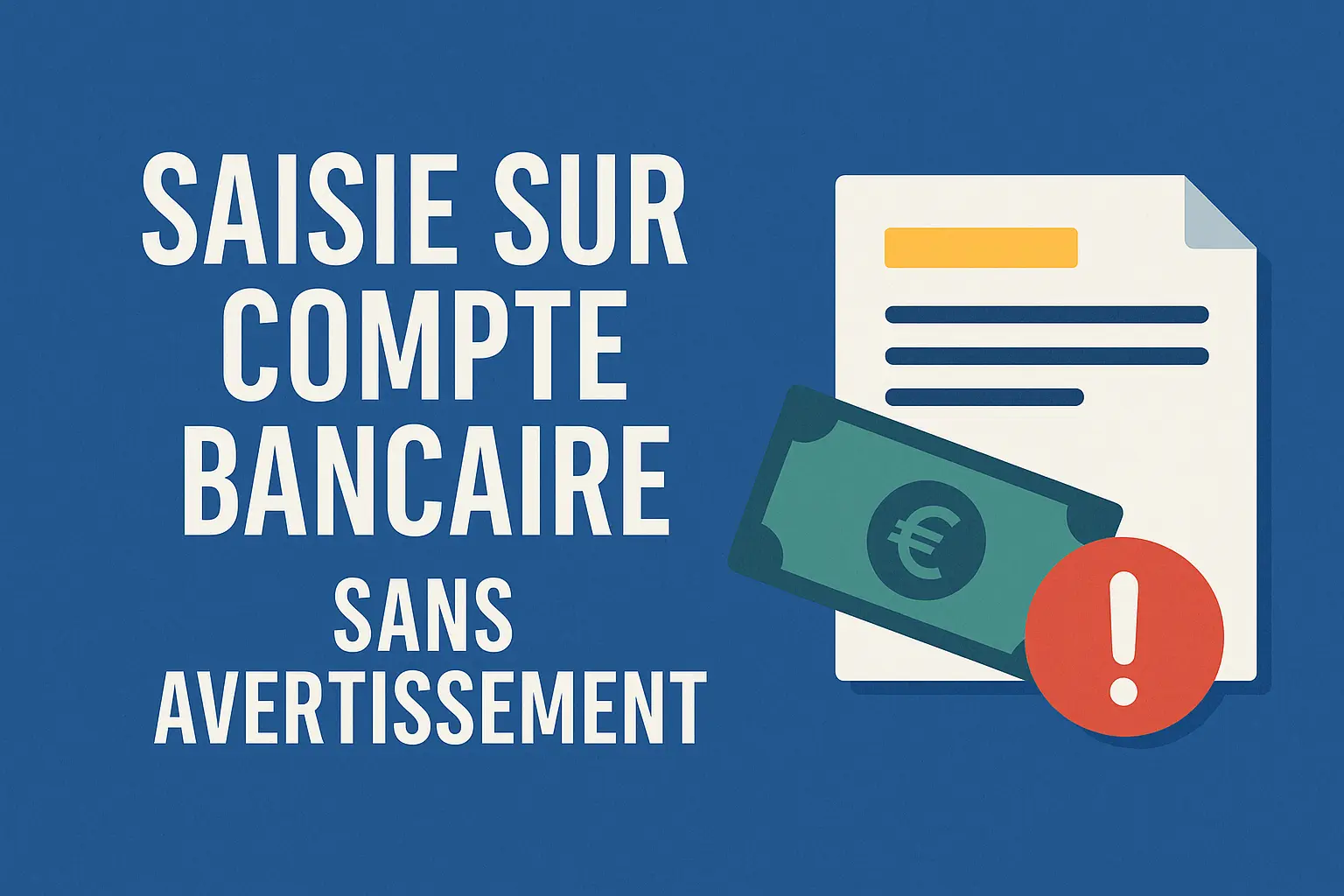 Saisie sur compte bancaire sans avertissement